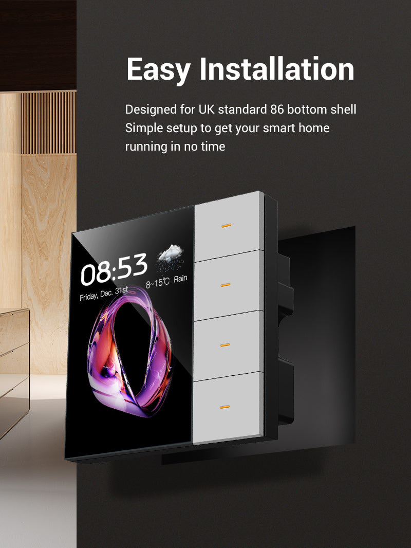 4-Gang ZigBee Wall Switch & Scene Panel